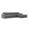 Canapé d'angle droit velours Justin Gris Clair 4 Places BOUTICA DESIGN MIC_RC_S_51_F1_JUSTIN4