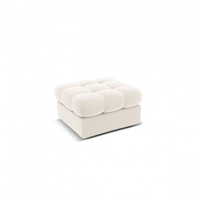 Pouf velours Justin Beige Clair BOUTICA DESIGN MIC_POUF_51_F1_JUSTIN1