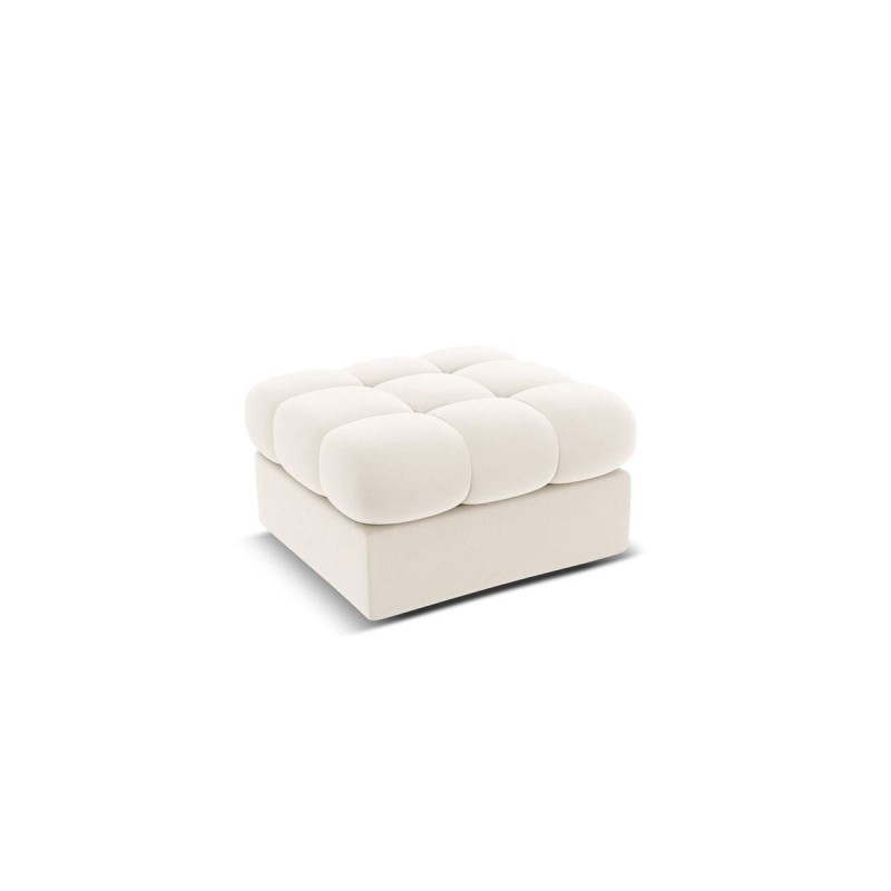 Pouf velours Justin Beige Clair BOUTICA DESIGN MIC_POUF_51_F1_JUSTIN1