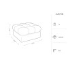 Pouf velours Justin Beige Clair BOUTICA DESIGN MIC_POUF_51_F1_JUSTIN1