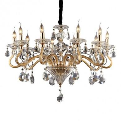 Lustre Doré NEGRESCO Or 10x40W IDEAL LUX 87771