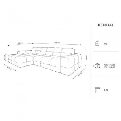 Canapé d'angle gauche Kendal Orange 4 Places BOUTICA DESIGN MIC_LC_S_121_F1_KENDAL6