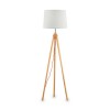 Lampadaire Bois Blanc Scandinave YORK 1x60W IDEAL LUX 89805