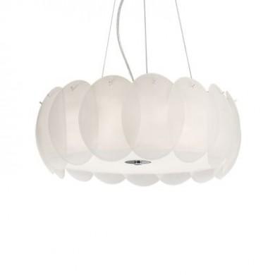 Suspension OVALINO Blanc 8x60W IDEAL LUX 90481