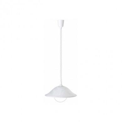 Suspension monte & baisse FREYA 1x60W E27 BLANC BLANC ALBATRE BRILLIANT 93220/05