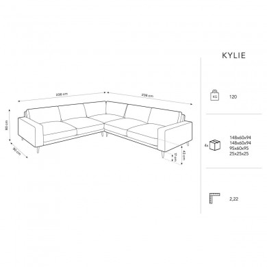 Canapé Kylie Bleu Foncé 5 Places BOUTICA DESIGN MIC_COR_99_F1_KYLIE2