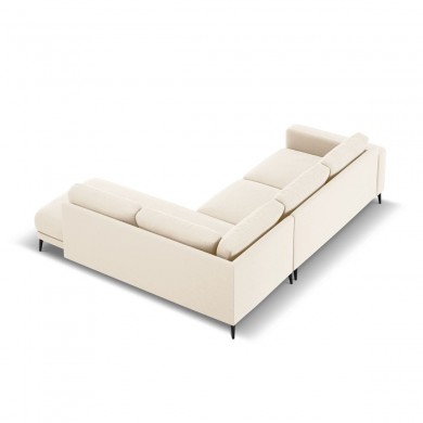 Canapé d'angle droit velours Kylie Beige Clair L251cm BOUTICA DESIGN MIC_RC_L_51_F1_KYLIE1