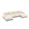 Canapé panoramique Kylie Beige Clair Velours BOUTICA DESIGN MIC_U_51_F1_KYLIE1