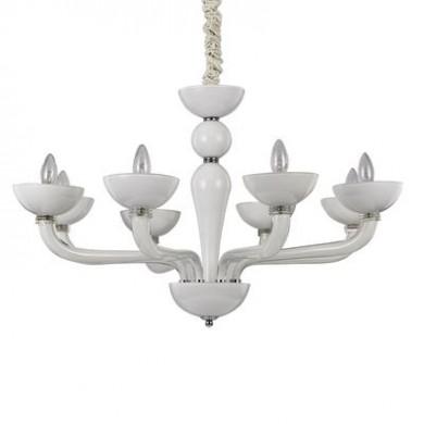 Lustre Blanc Baroque CASANOVA 8x40W IDL_094045 94045 Lustre Blanc Baroque CASANOVA 8x40W IDEAL LUX 94045
