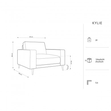 Fauteuil velours Kylie Gris BOUTICA DESIGN MIC_ARM_51_F1_KYLIE5