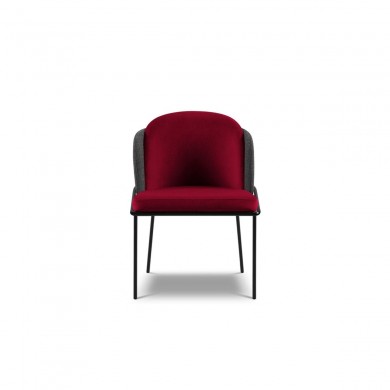 Chaise (lot x2) velours Limmen Mélange Noir, Rouge BOUTICA DESIGN MIC_CHSET2_44F85_F1_LIMMEN3