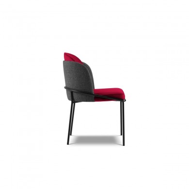 Chaise (lot x2) velours Limmen Mélange Noir, Rouge BOUTICA DESIGN MIC_CHSET2_44F85_F1_LIMMEN3