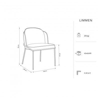 Chaise (lot x2) velours Limmen Beige Clair Mélange, Jaune BOUTICA DESIGN MIC_CHSET2_44F85_F1_LIMMEN4