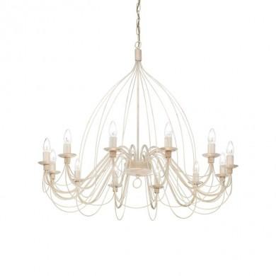 Lustre CORTE Blanc vieilli 12x40W IDEAL LUX 97664