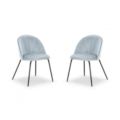 Chaise (lot x2) velours Matt Bleu Clair BOUTICA DESIGN MIC_CHSET2_2_F1_MATT6