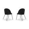 Chaise (lot x2) velours Matt Noir BOUTICA DESIGN MIC_CHSET2_2_F1_MATT14