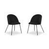 Chaise (lot x2) velours Matt Noir BOUTICA DESIGN MIC_CHSET2_2_F1_MATT14