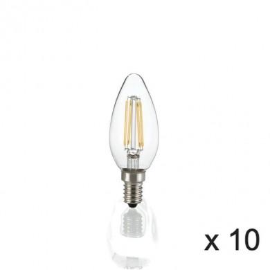 Ampoule (x10) 4W E14 Transparent D3,5 101224 IDEAL LUX 101224