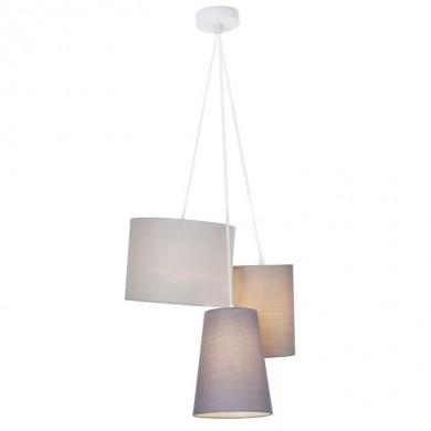 Suspension 3 lumières TRIAL 3x60W E27 GRIS BRI_93377_22 93377/22 Suspension 3 lumières TRIAL 3x60W E27 GRIS BRILLIANT 93377/22
