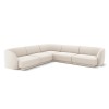 Canapé d'angle symétrique velours Miley Beige Clair L252cm BOUTICA DESIGN MIC_COR_51_F1_MILEY1