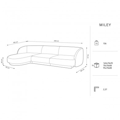 Canapé d'angle gauche Miley Pétrole 4 Places BOUTICA DESIGN MIC_LC_140_F1_MILEY3