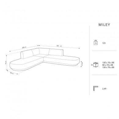 Canapé d'angle symétrique Miley Bleu Roi L220cm BOUTICA DESIGN MIC_RCORO_140_F1_MILEY4