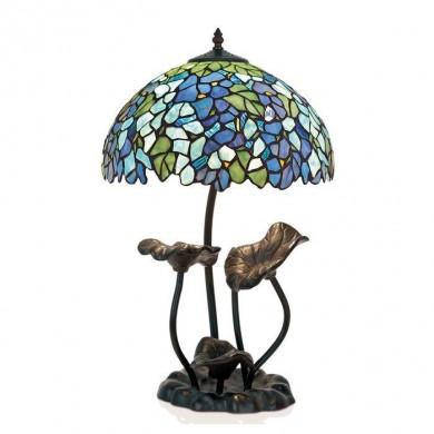 Lampe style Tiffany BLUVERDI 2xE27 D36 MYTIFFANY KT142411+N081