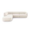 Canapé arrondi d'angle gauche velours Miley Beige Clair 6 Places BOUTICA DESIGN MIC_RLCO_51_F1_MILEY1