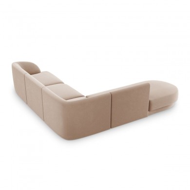 Canapé arrondi d'angle gauche Miley Cappuccino 6 Places BOUTICA DESIGN MIC_RLCO_51_F1_MILEY6