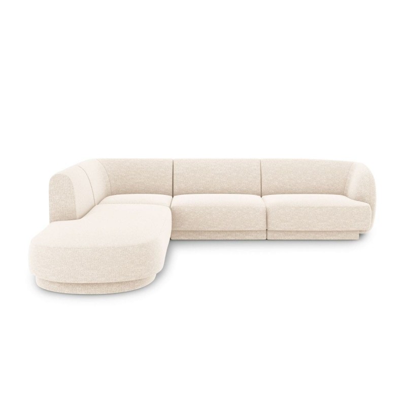 Canapé arrondi d'angle gauche Miley Beige Clair 6 Places BOUTICA DESIGN MIC_RLCO_140_F1_MILEY1