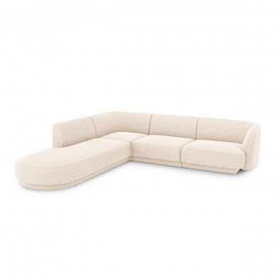 Canapé arrondi d'angle gauche Miley Beige Clair 6 Places BOUTICA DESIGN MIC_RLCO_140_F1_MILEY1