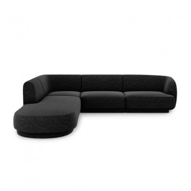 Canapé arrondi d'angle gauche Miley Noir 6 Places BOUTICA DESIGN MIC_RLCO_140_F1_MILEY7