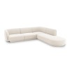 Canapé arrondi d'angle droit velours Miley Beige Clair 6 Places BOUTICA DESIGN MIC_RRCO_51_F1_MILEY1