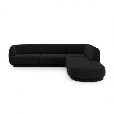 Canapé arrondi d'angle droit velours Miley Noir 6 Places BOUTICA DESIGN MIC_RRCO_51_F1_MILEY5