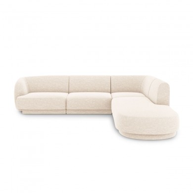 Canapé arrondi d'angle droit Miley Beige Clair 6 Places BOUTICA DESIGN MIC_RRCO_140_F1_MILEY1