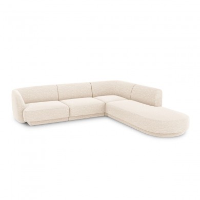 Canapé arrondi d'angle droit Miley Beige Clair 6 Places BOUTICA DESIGN MIC_RRCO_140_F1_MILEY1