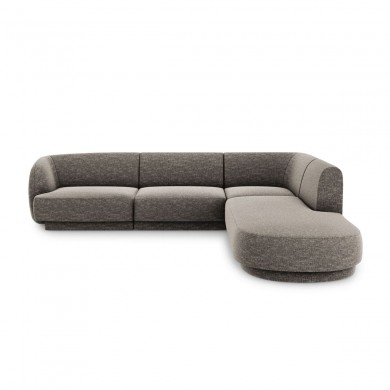 Canapé arrondi d'angle droit Miley Gris 6 Places BOUTICA DESIGN MIC_RRCO_140_F1_MILEY6