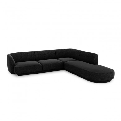 Canapé arrondi d'angle droit Miley Noir 6 Places BOUTICA DESIGN MIC_RRCO_140_F1_MILEY7