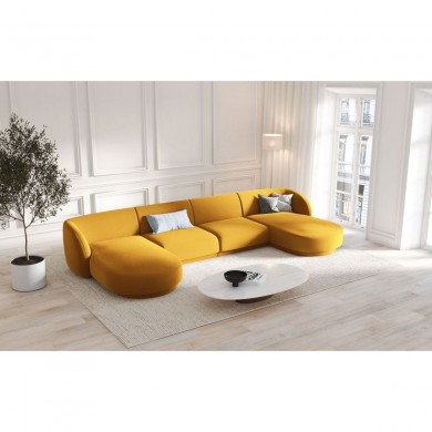 Canapé panoramique Miley Jaune 5 Places BOUTICA DESIGN MIC_U_51_F1_MILEY7