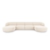 Canapé panoramique Miley Beige Clair Chenille BOUTICA DESIGN MIC_U_140_F1_MILEY1