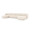 Canapé panoramique Miley Beige Clair Chenille BOUTICA DESIGN MIC_U_140_F1_MILEY1