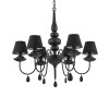 Lustre Baroque BLANCHE Noir 6x40W IDEAL LUX 111872