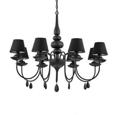 Lustre Baroque BLANCHE Noir 8x40W IDEAL LUX 111896