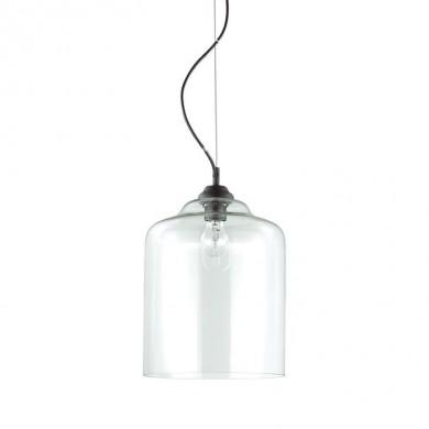 Suspension BISTRO Carré Transparent 1x60W IDEAL LUX 112305