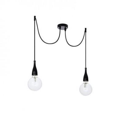 Suspension Style Araignée MINIMAL Noir 2x60W IDEAL LUX 112671