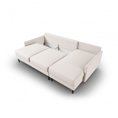 Canapé d'angle droit convertible avec coffre Scott Beige Clair BOUTICA DESIGN MIC_RCF_78_F1_SCOTT1