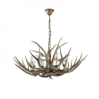 Lustre effet Bois de Cerf CHALET 8x40W IDEAL LUX 115504