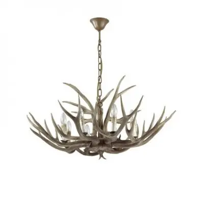 Lustre effet Bois de Cerf CHALET 8x40W IDL_115504 115504 Lustre effet Bois de Cerf CHALET 8x40W IDEAL LUX 115504