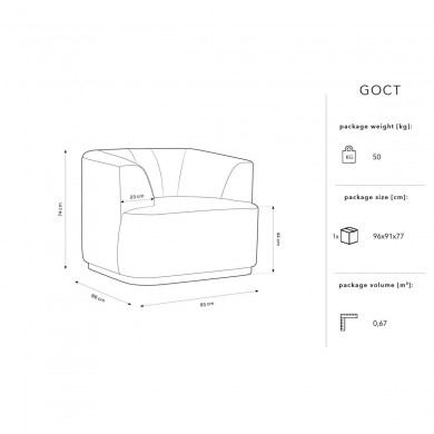 Fauteuil velours Goct Gris Foncé BOUTICA DESIGN MIC_ARM_44_F1_GOCT7