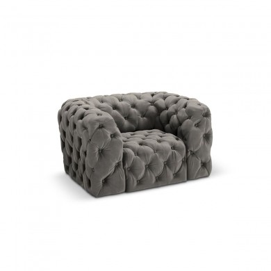 Fauteuil velours Iggy Gris Clair BOUTICA DESIGN MIC_ARM_51_F1_IGGY4